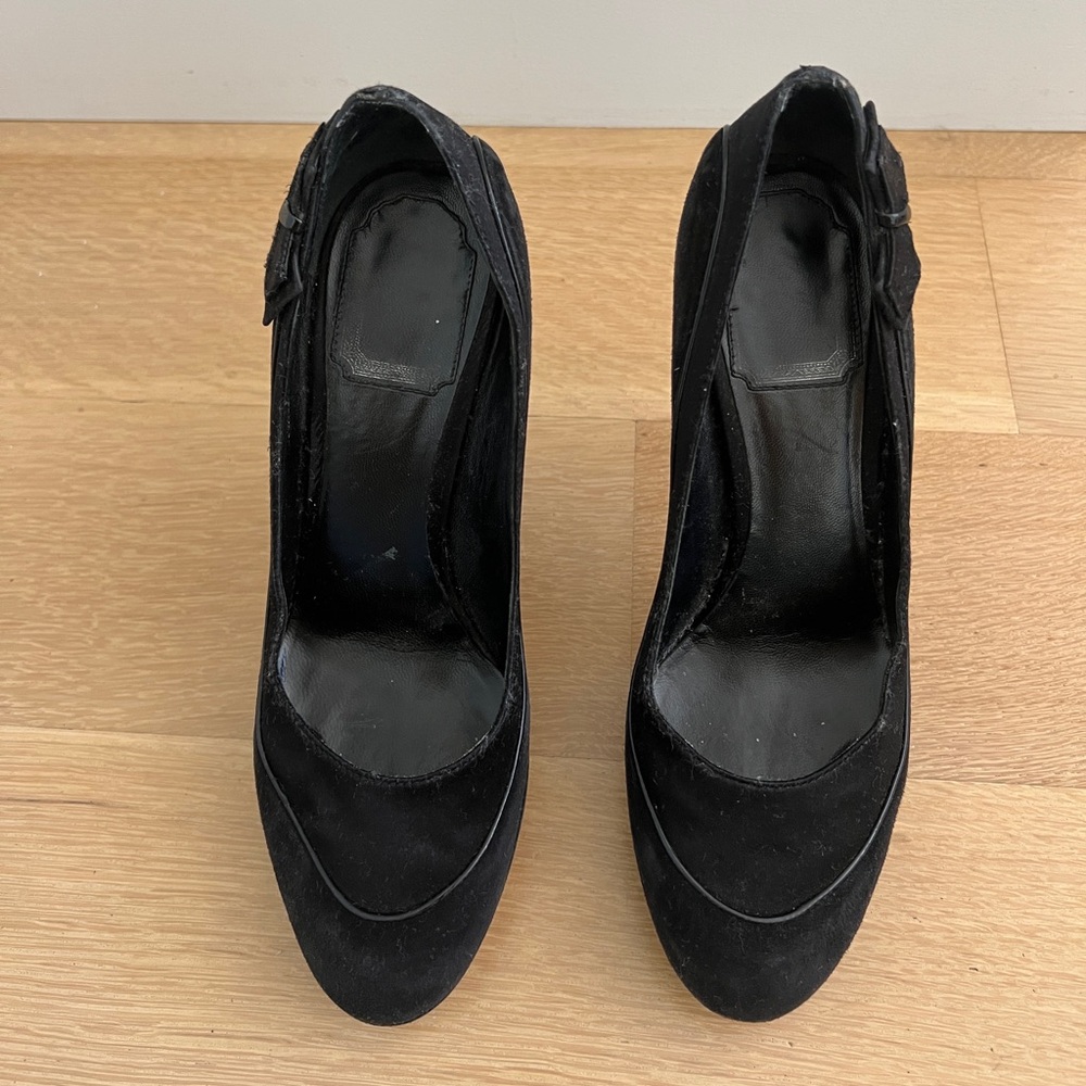 Dior Suede Platform Black Heels